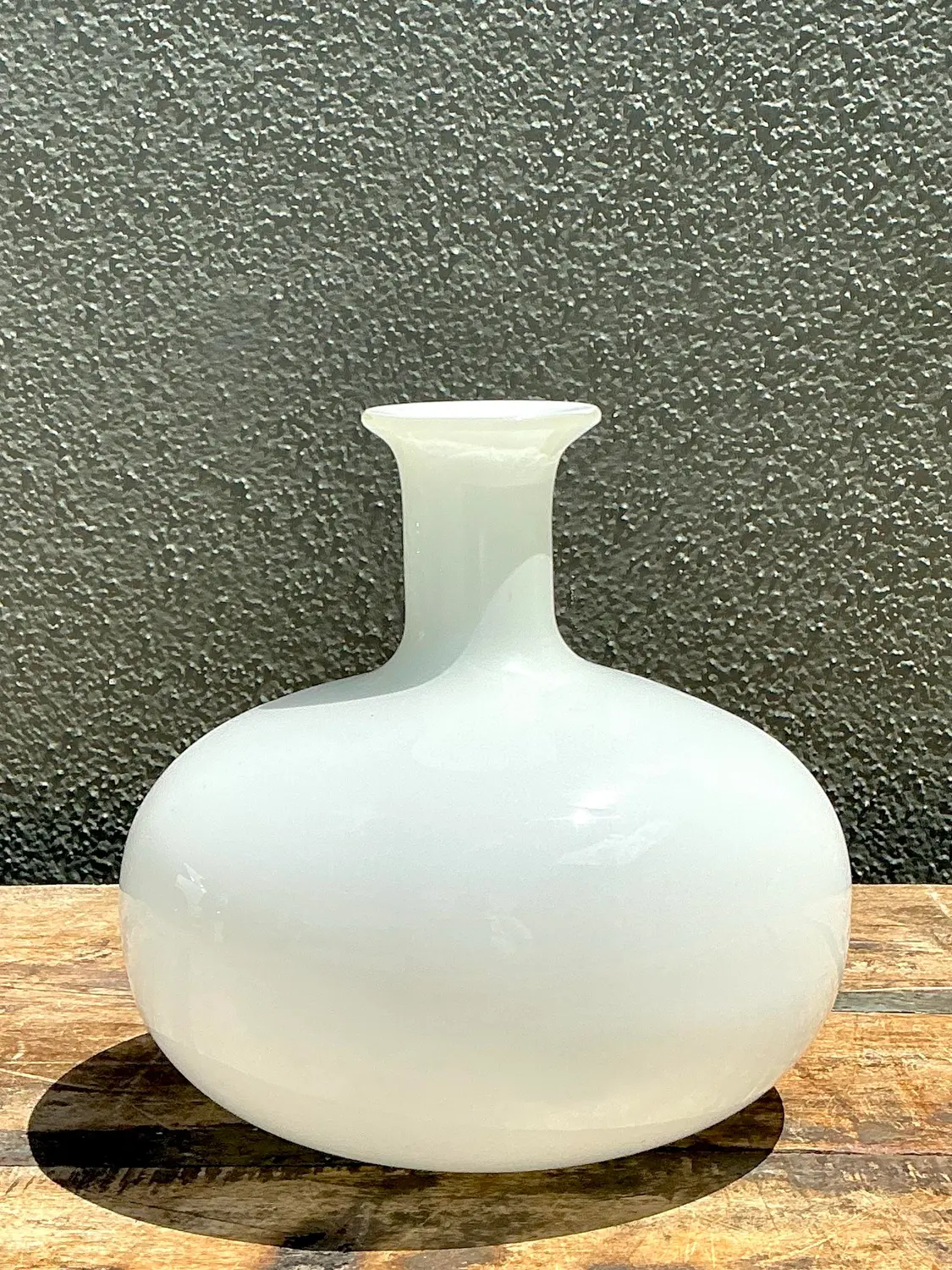 Vintage Glass Long Neck Bottle - Detail view