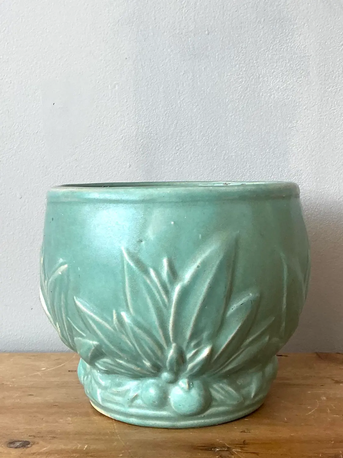 Vintage Glazed Ceramic Cache Pot After McCoy