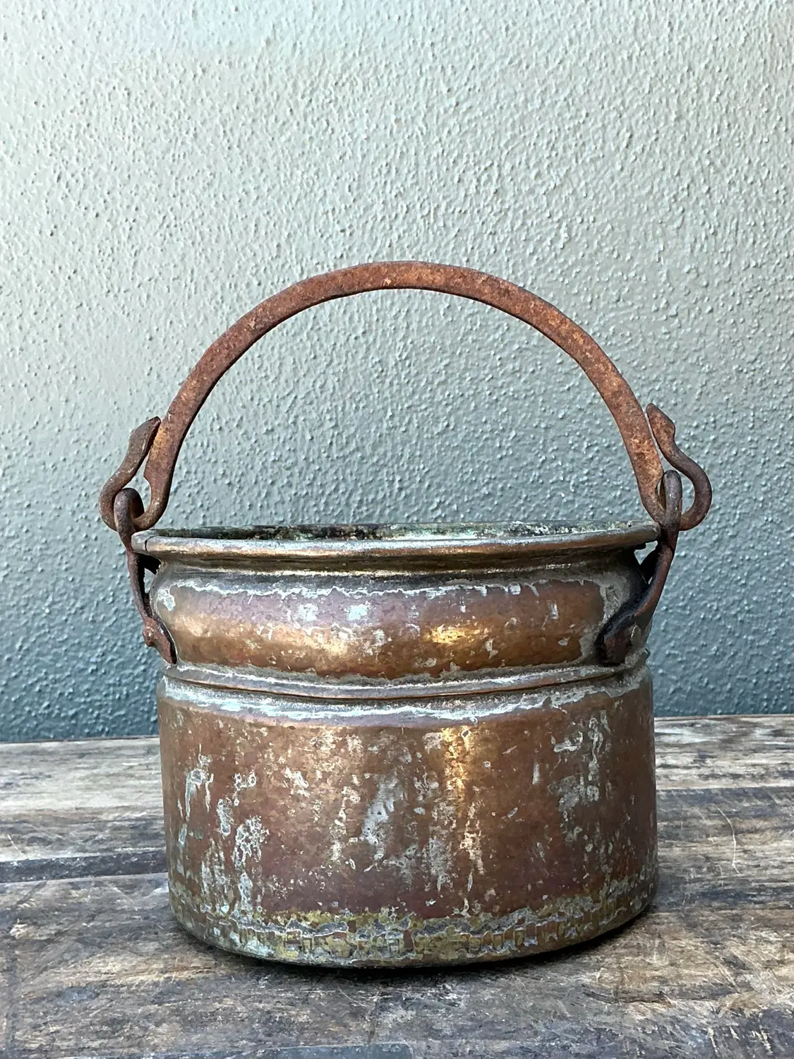 Vintage Hand Hammered Copper Bowl - Top view