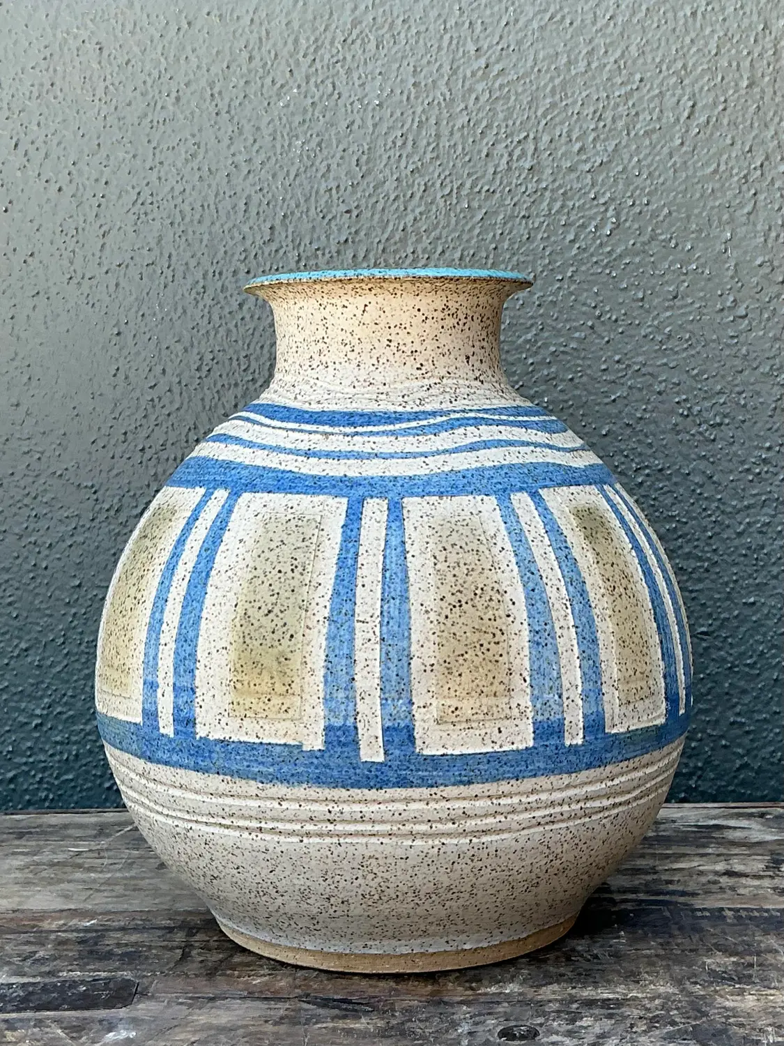 Vintage Hand Painted Original Studio Pottery Vase