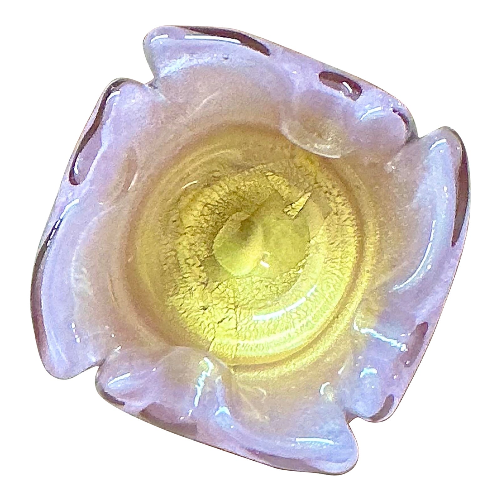 Vintage Italian Art Glass Bowl After Murano - Glass, 4.5W x 2H