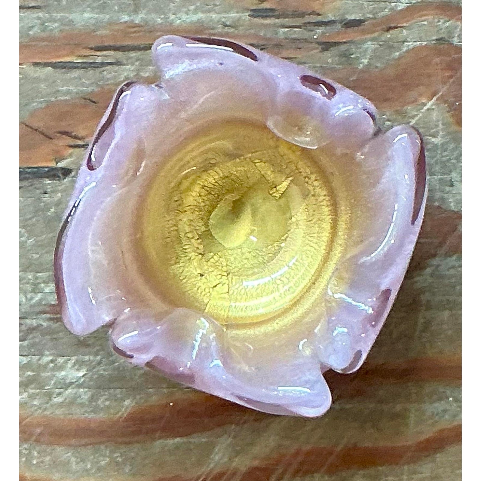 Vintage Italian Art Glass Bowl After Murano - Glass, 4.5W x 2H - Detail view