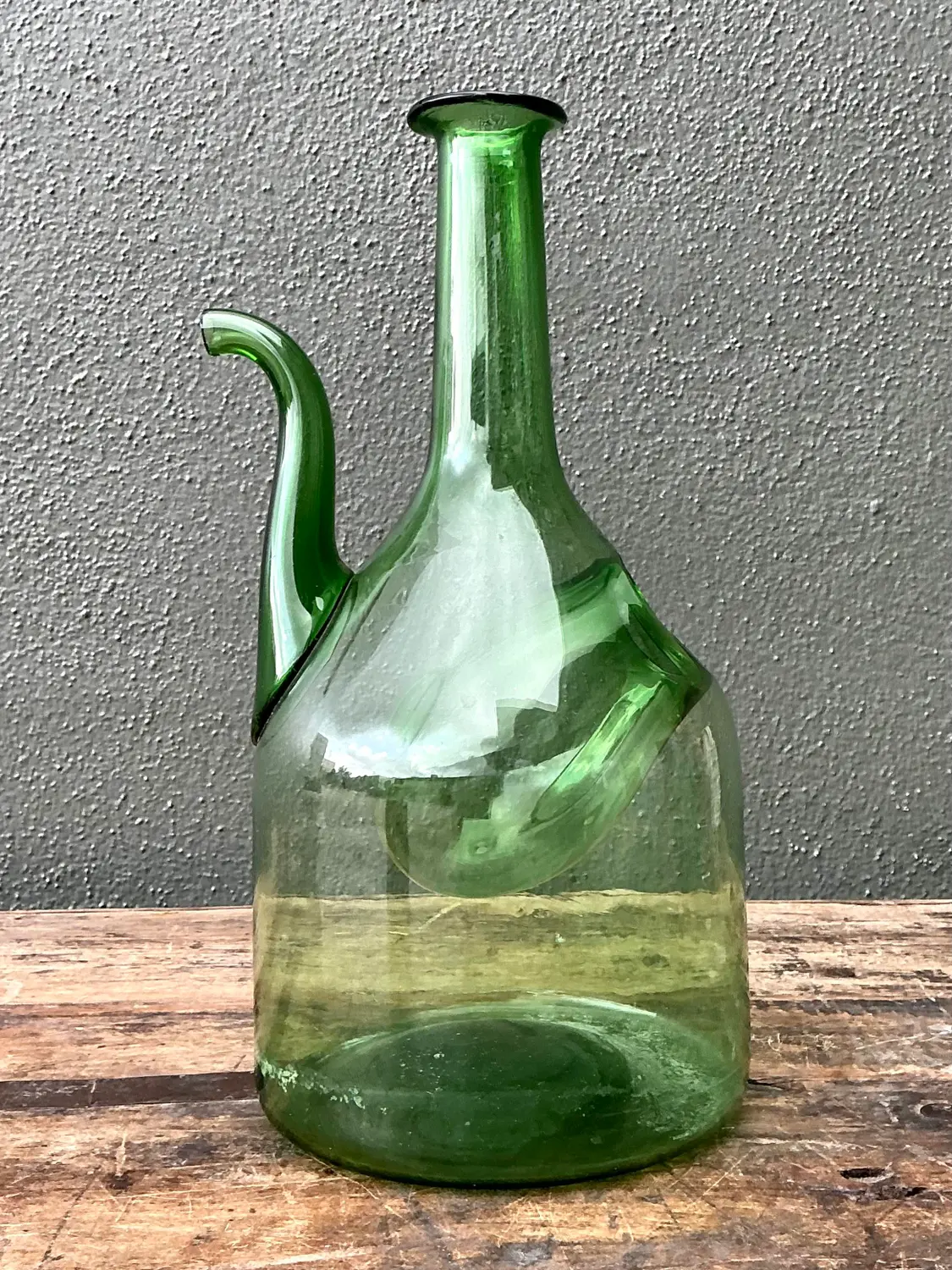 Vintage Italian Glass Wine Decanter - Back view