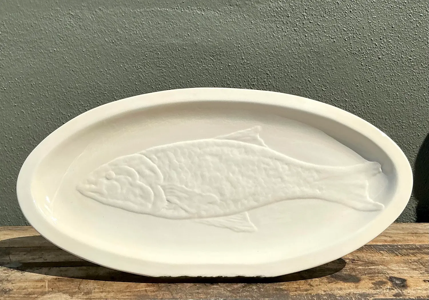 Vintage Italian Glazed Ceramic Fish Tray