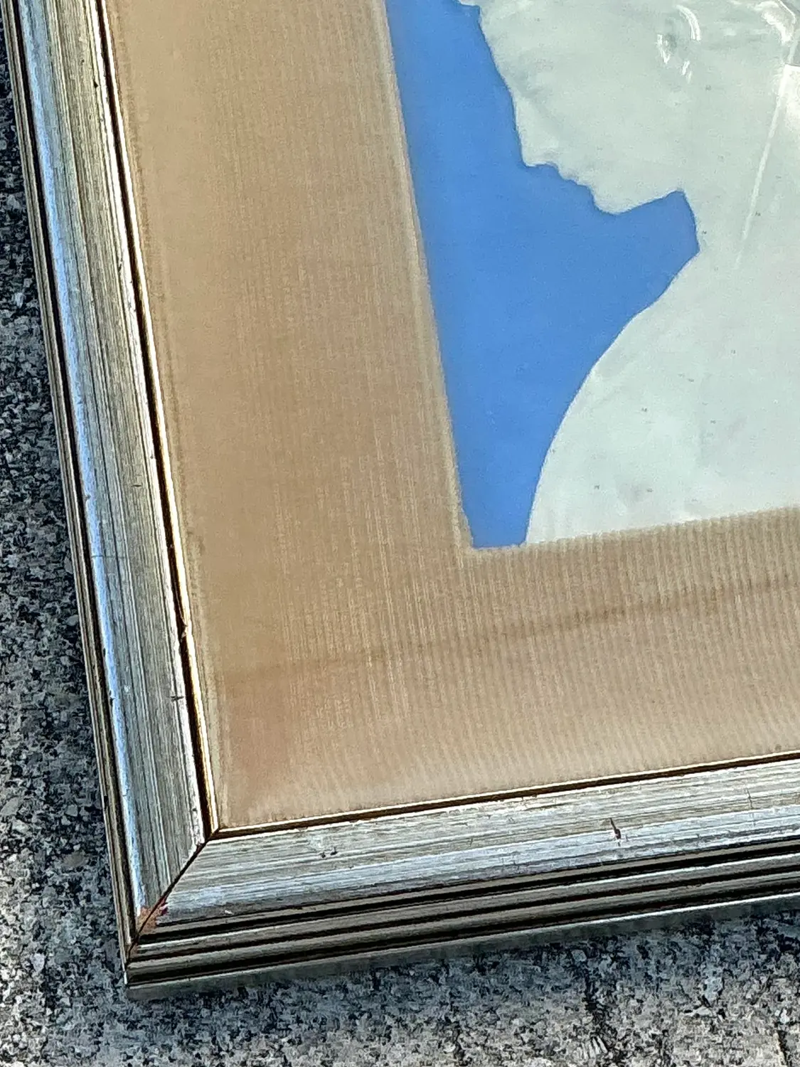 Vintage Italian Glazed Ceramic Profile Tile - Side view