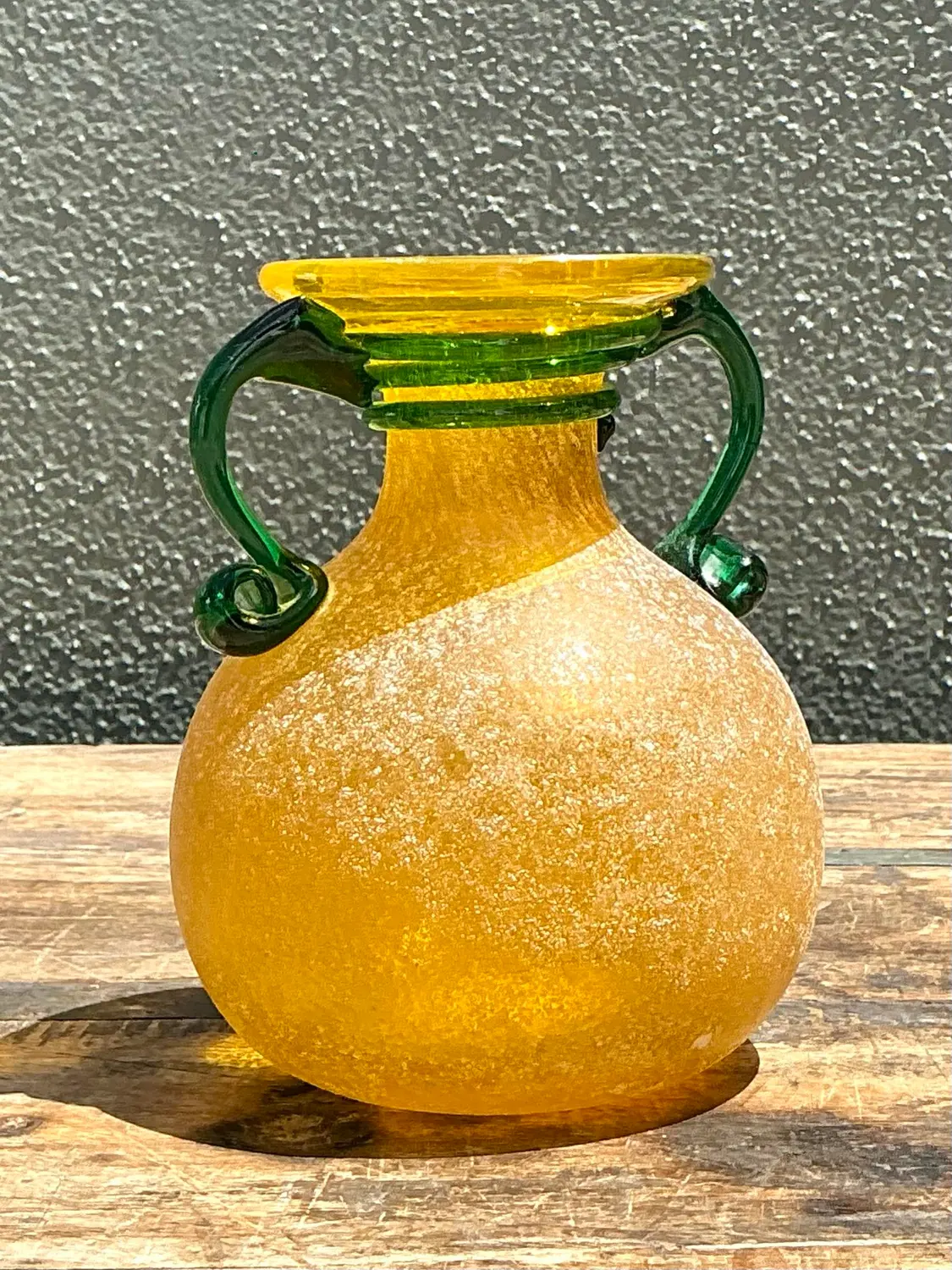 Vintage Italian Hand Blown Glass Vase