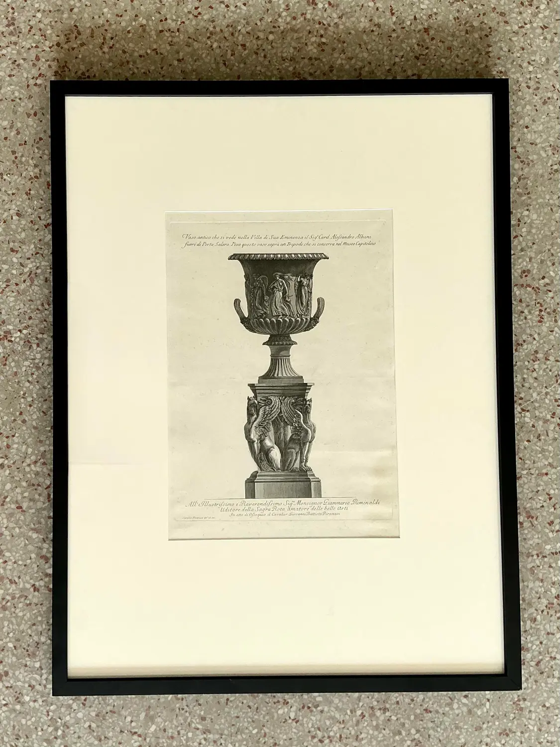 Vintage Italian Monumental Giovanni Batista Parinesi Urn Print - Detail view