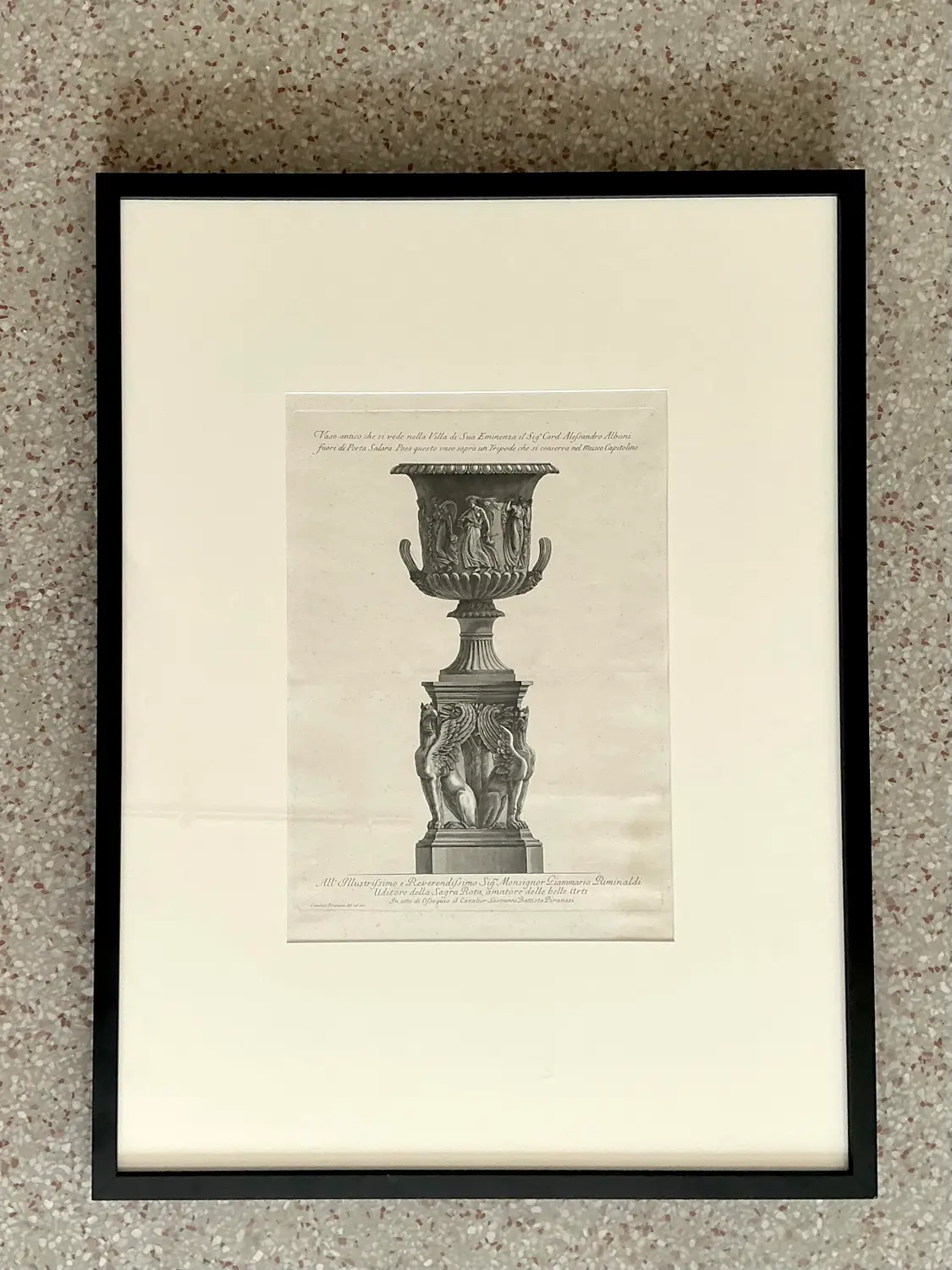 Vintage Italian Monumental Giovanni Batista Parinesi Urn Print - Top view