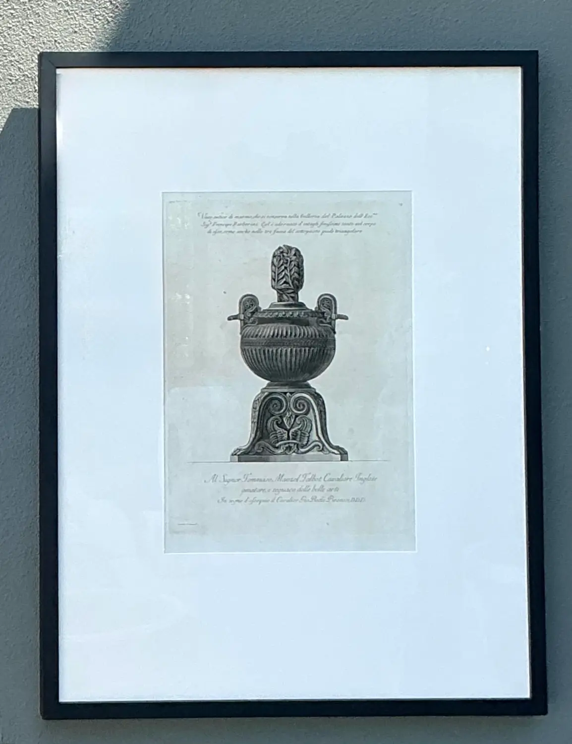 Vintage Italian Monumental Giovanni Batista Piranesi Urn Print