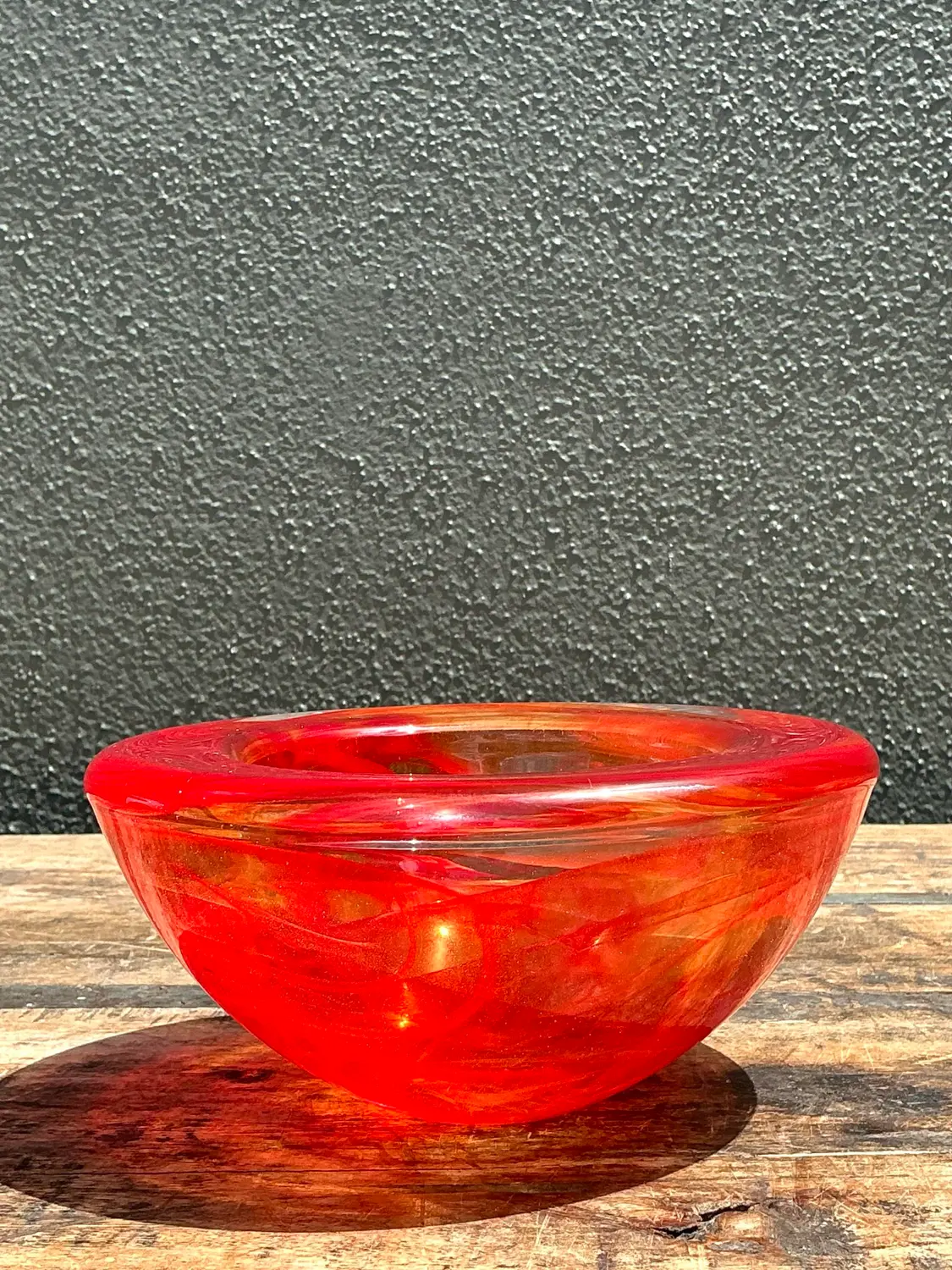 Vintage Kosta Boda Glass “Atoll” Bowl - Side view