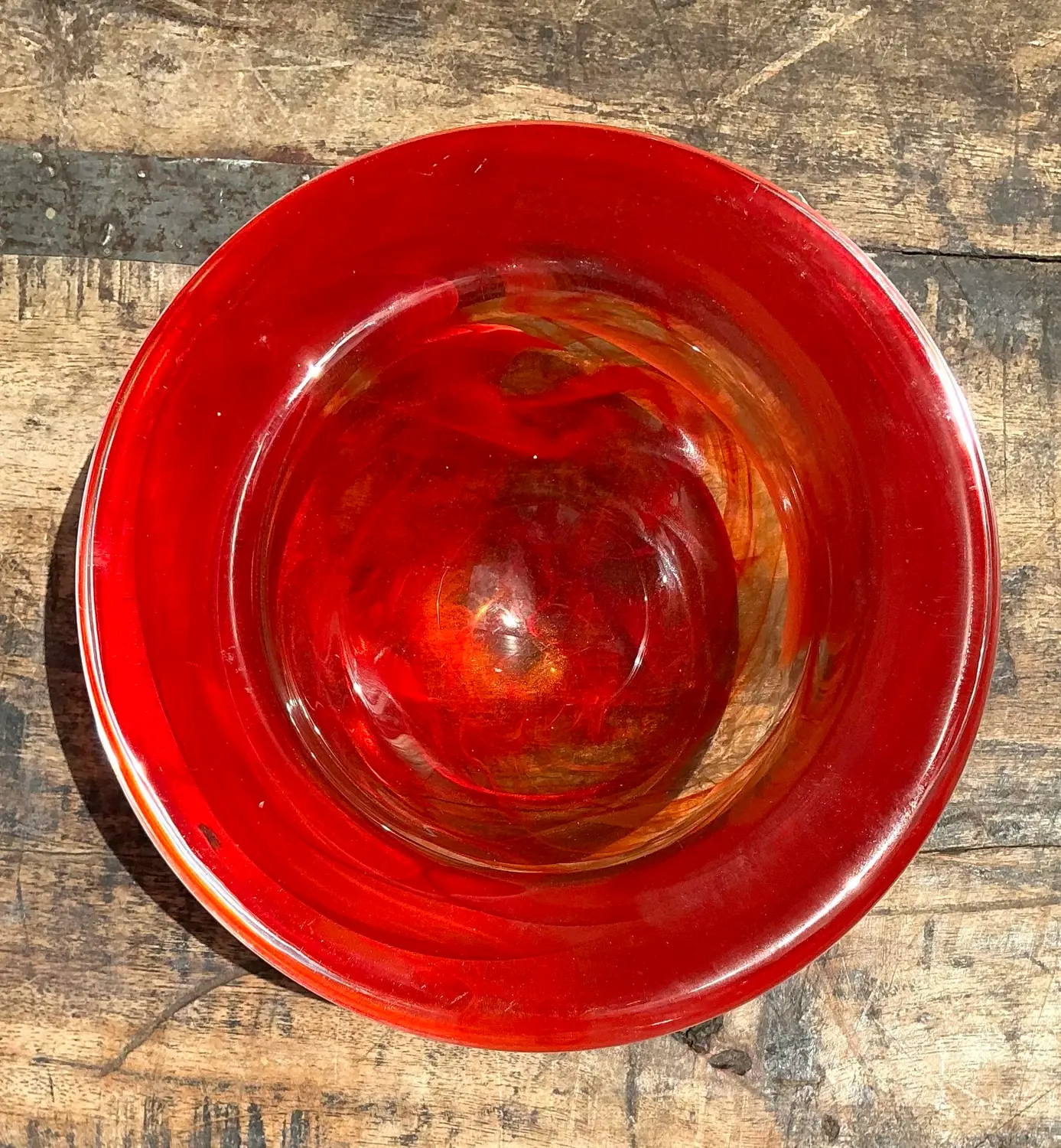 Vintage Kosta Boda Glass “Atoll” Bowl - Back view