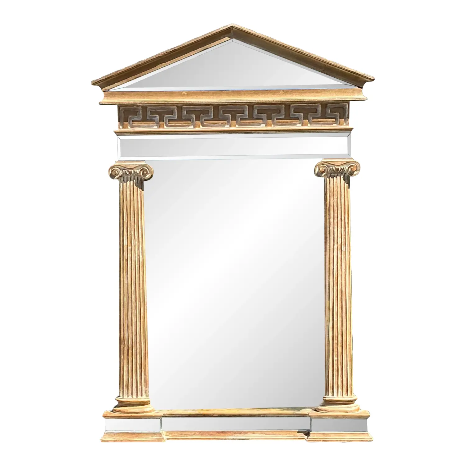 Vintage LaBarge Greek Key Pediment Mirror