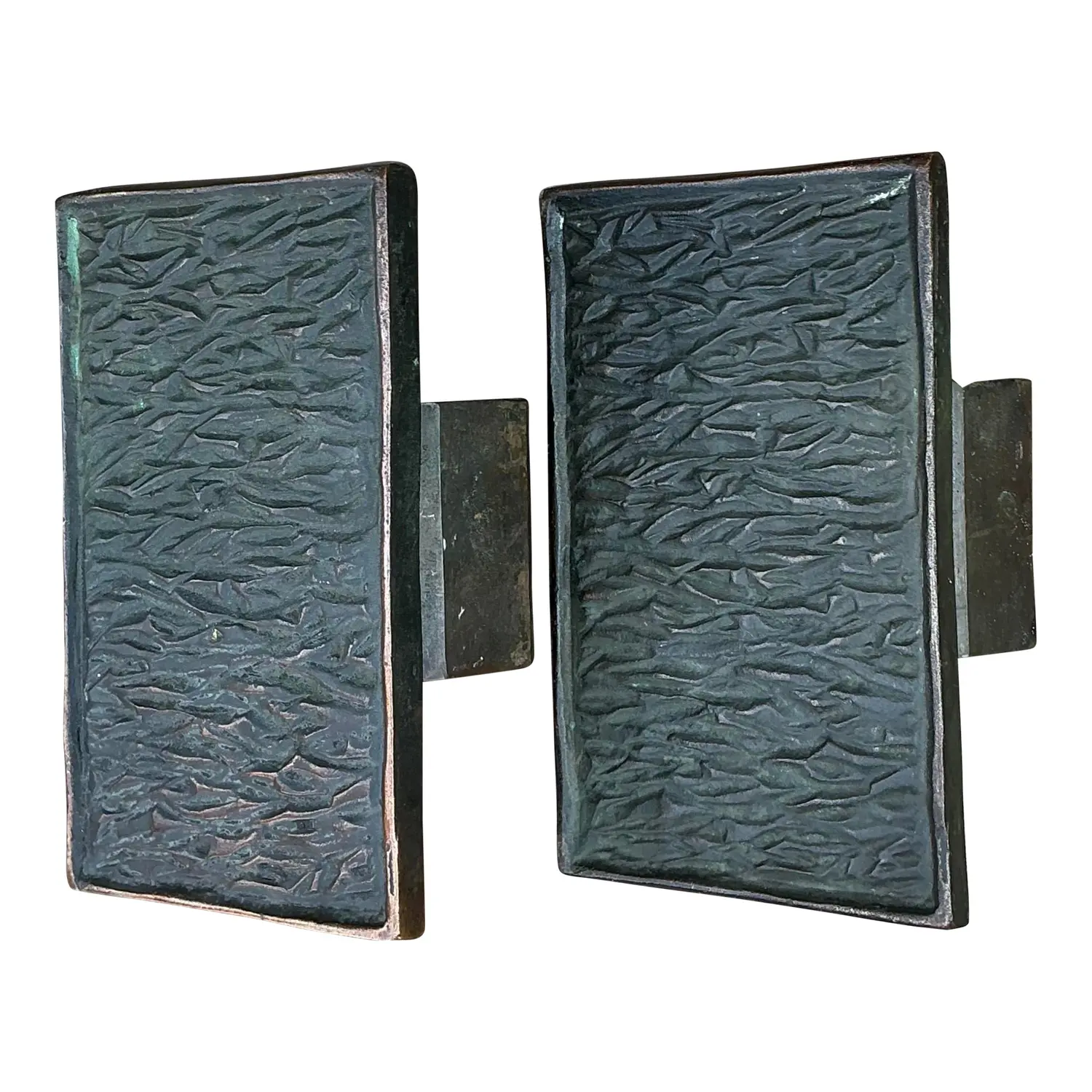 Vintage MCM Bronze Door Handles - Set of 2