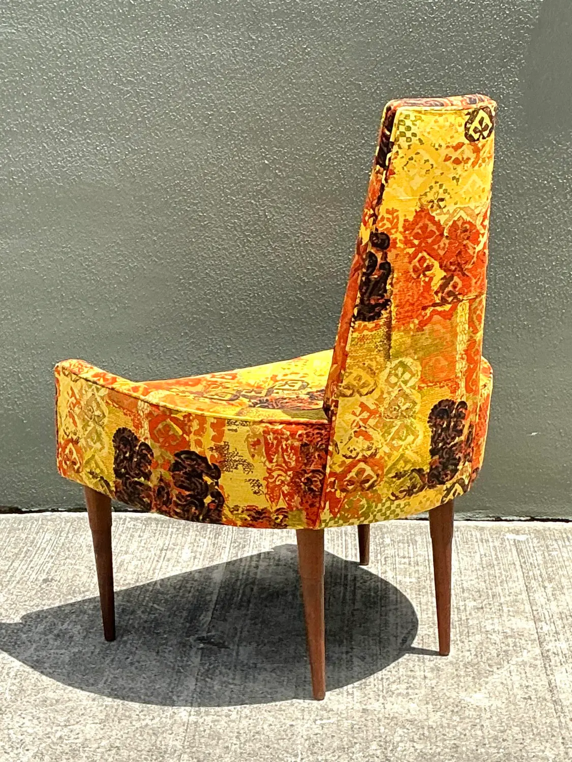 Vintage MCM High Back Lounge Chair - Back view
