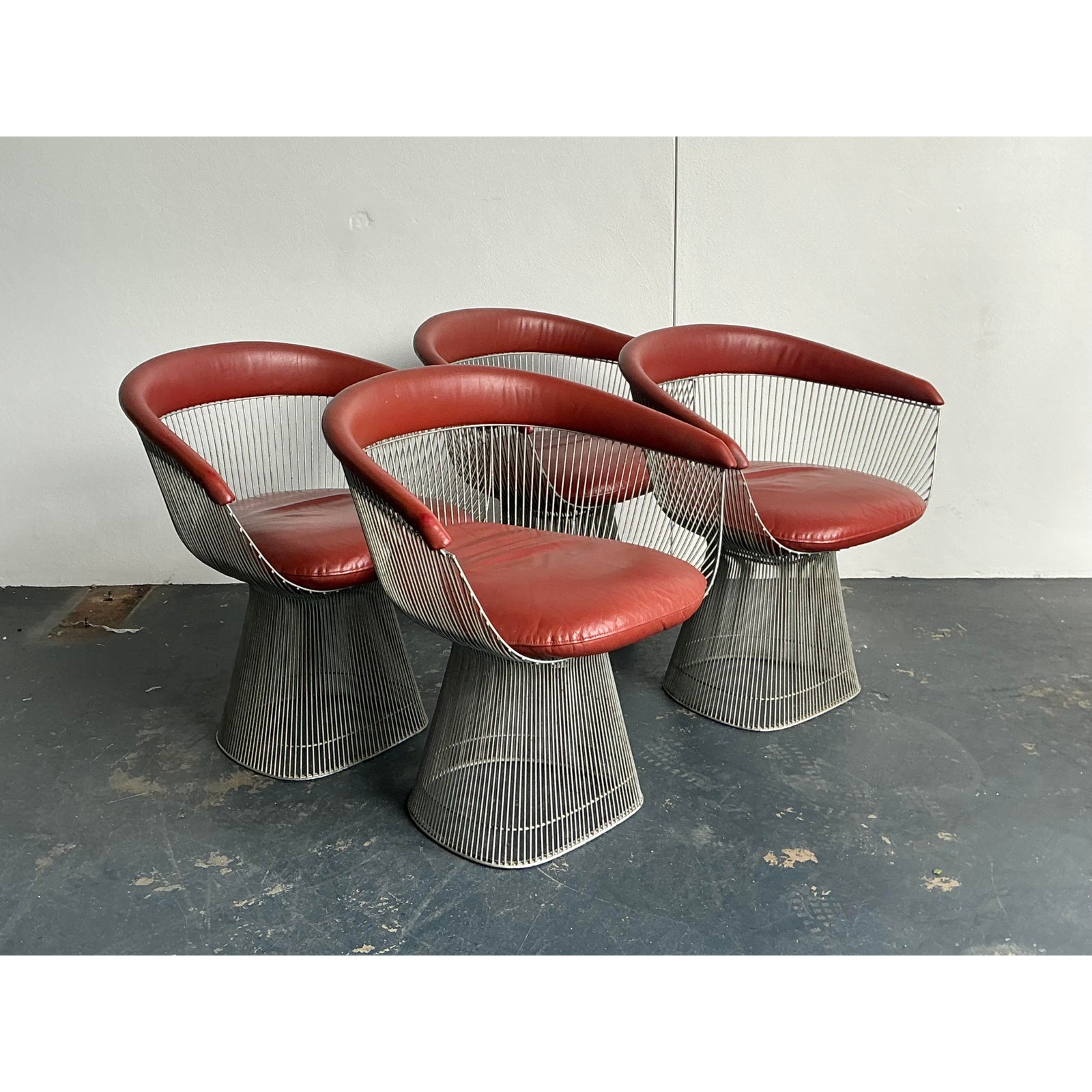 Vintage MCM Warren Platner for Knoll Chrome Dining Chairs - Set of 4