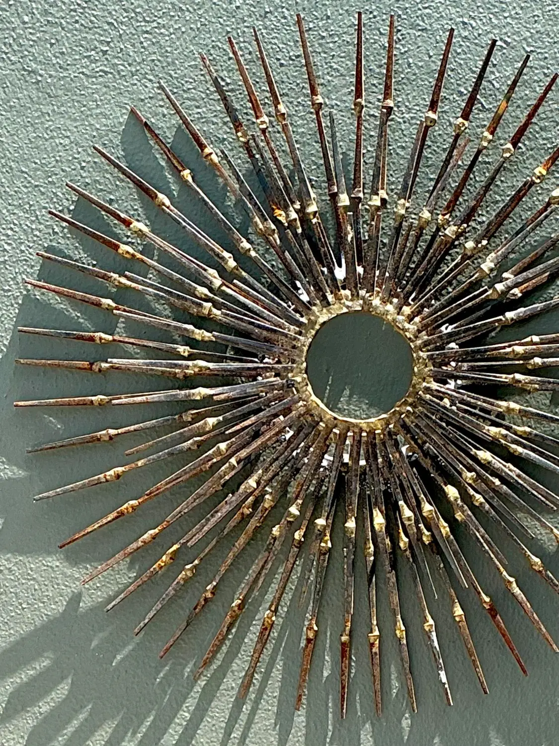 Vintage MCM Wrought Iron Sunburst