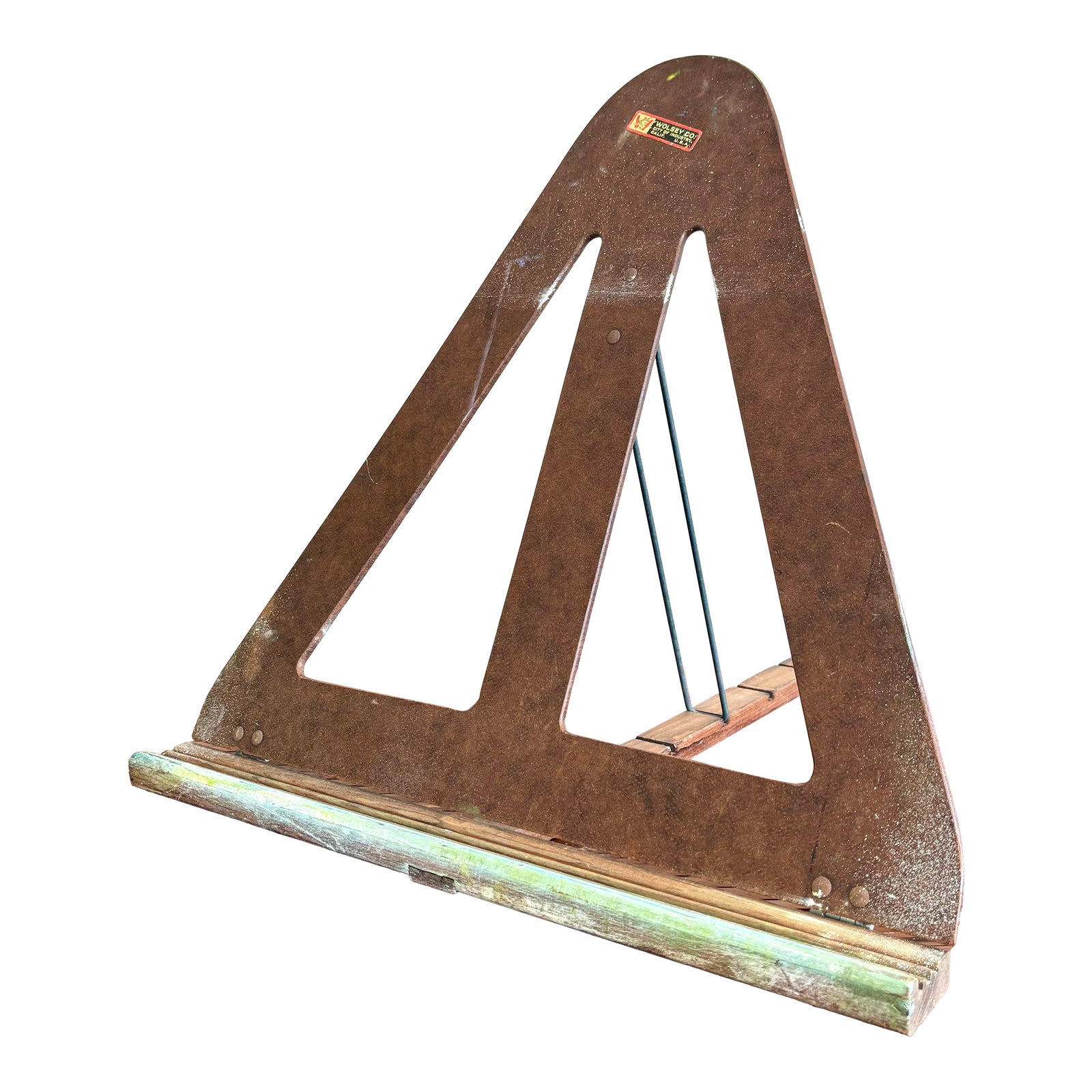 Vintage Mid-Century Modern Wolsey Masonite Table Top Easel - Detail view