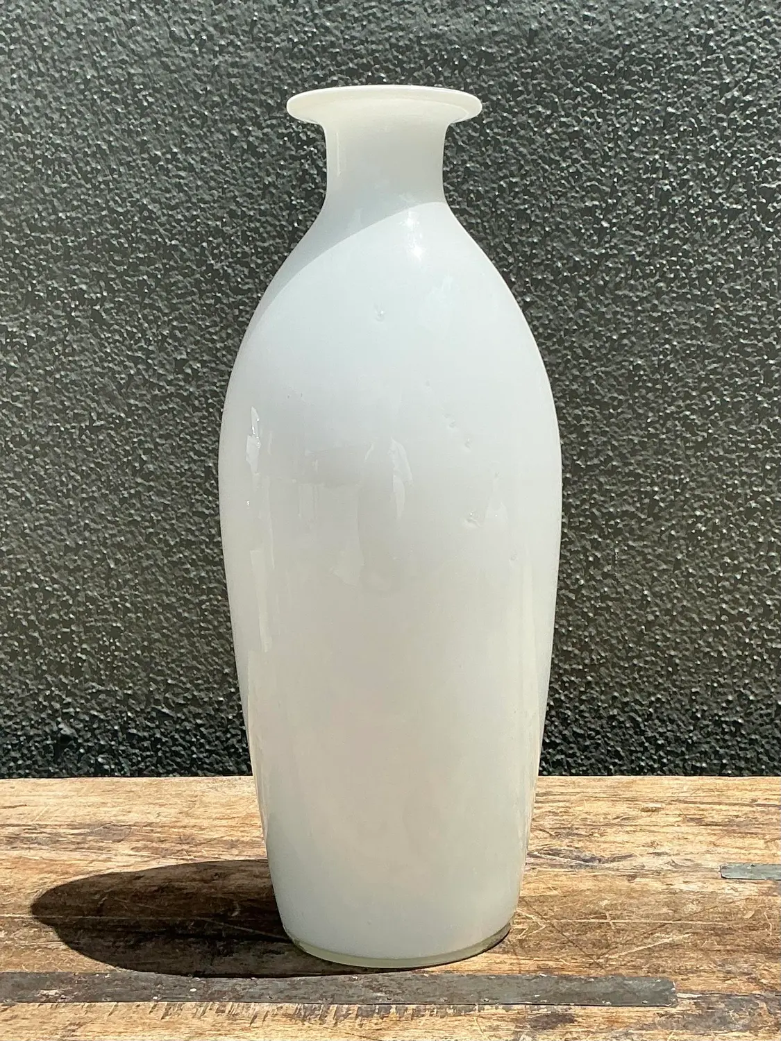 Vintage Milk Glass Bottle - Detail view