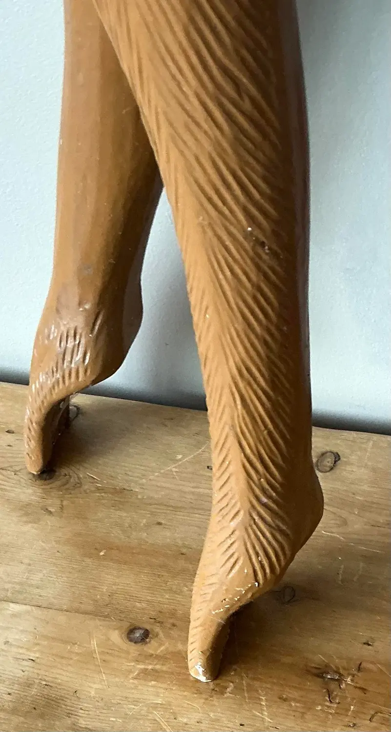 Vintage Molded Resin Monkey - Side view