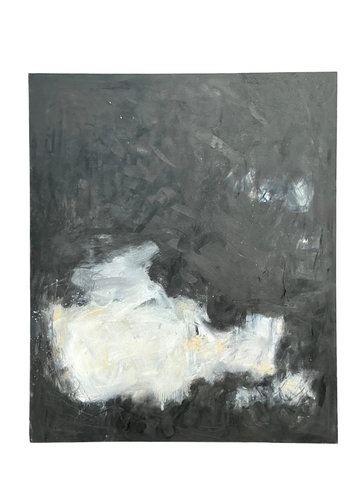 Vintage Monumental Abstract Oil On Canvas
