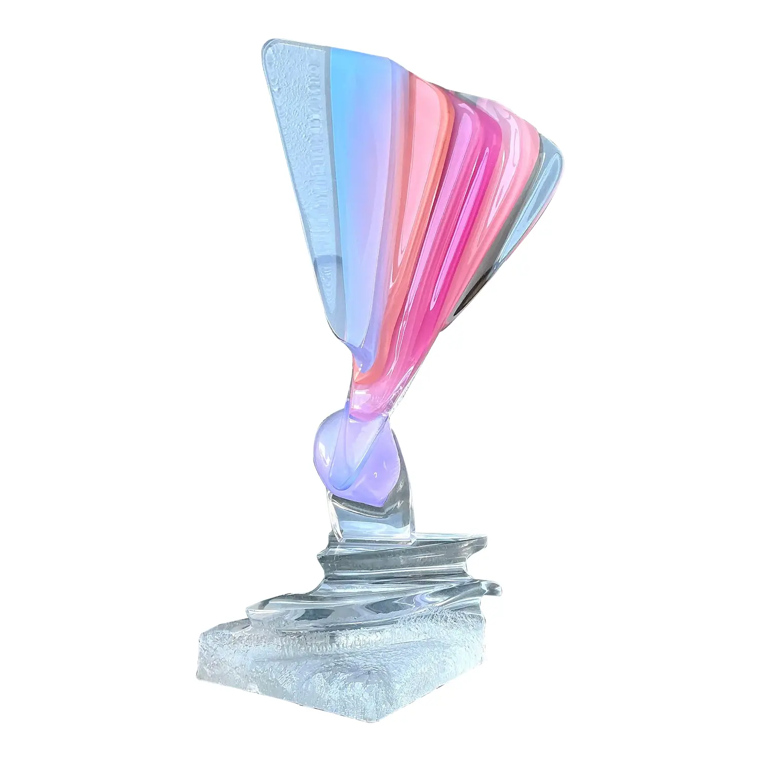 Vintage Monumental Lucite Fan Sculpture