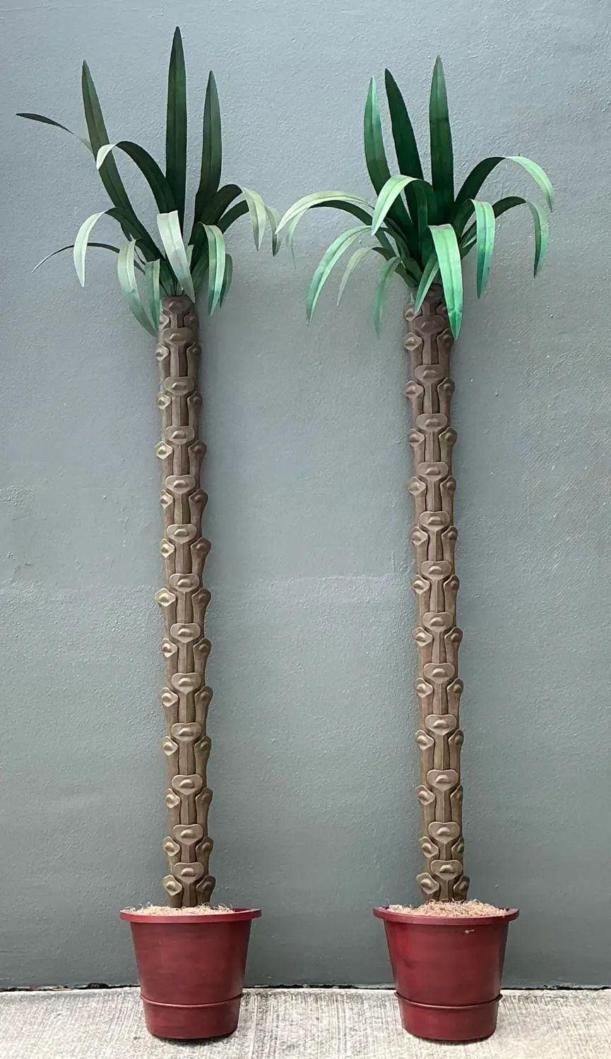 Vintage Monumental Punch Cut Palm Trees - A Pair