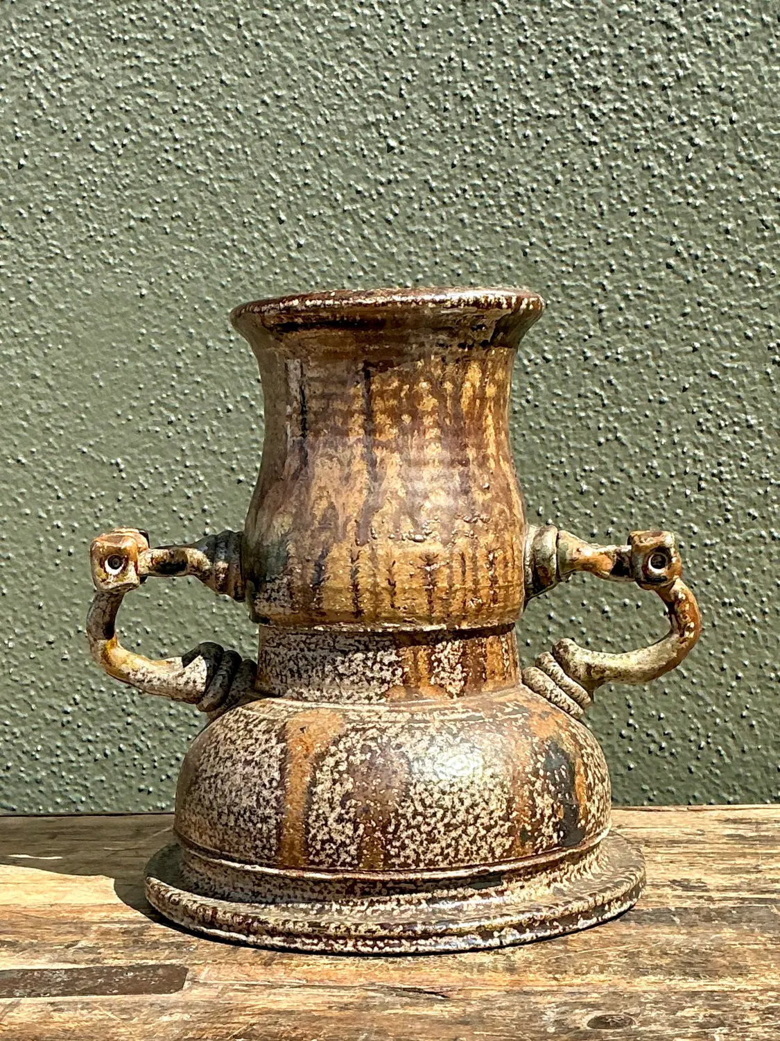 Vintage Original 2 Handle Studio Pottery Vase