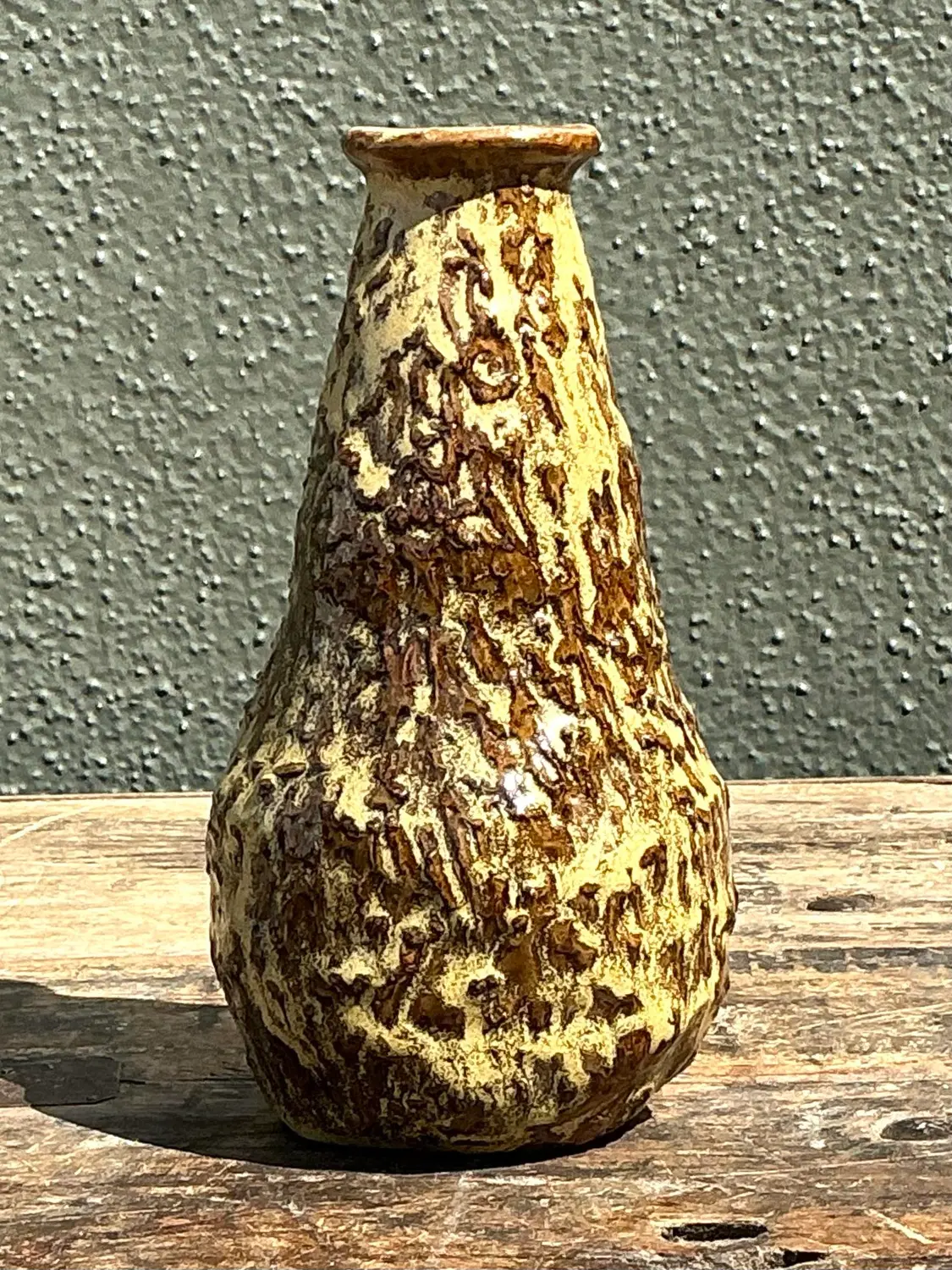 Vintage Original Drip Glaze Vase - Back view