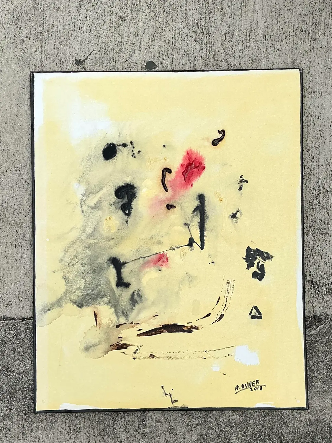 Vintage Original Oil Painting on Canvas - Side view