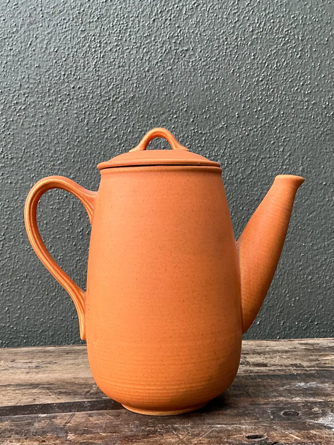 Vintage Original Orange Studio Pottery Coffee Pot