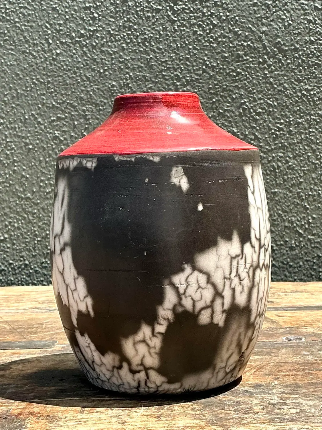 Vintage Original Raku Studio Pottery Vase