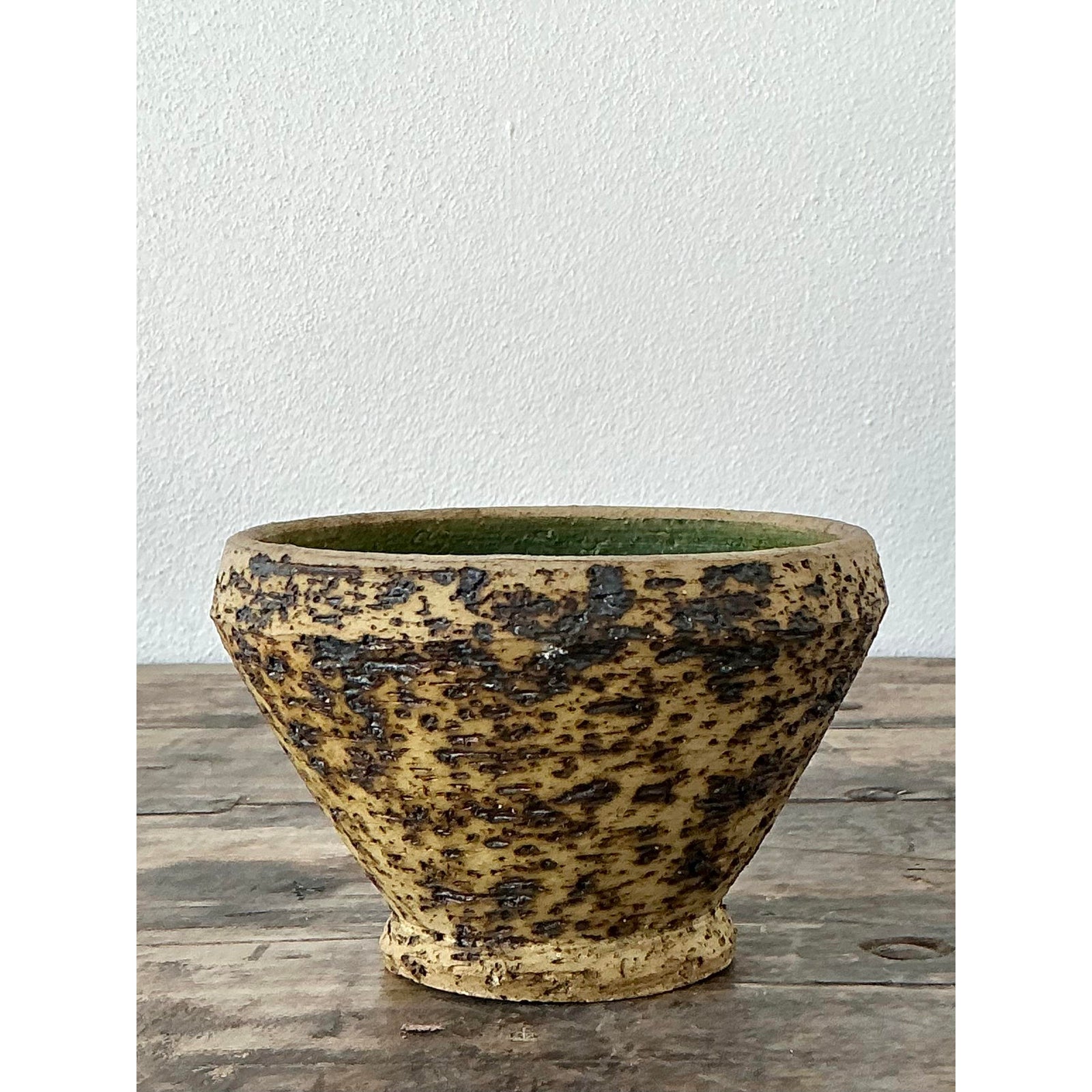 Vintage Original Studio Pottery Bowl - Pottery, 5W x 3.25H - Side view