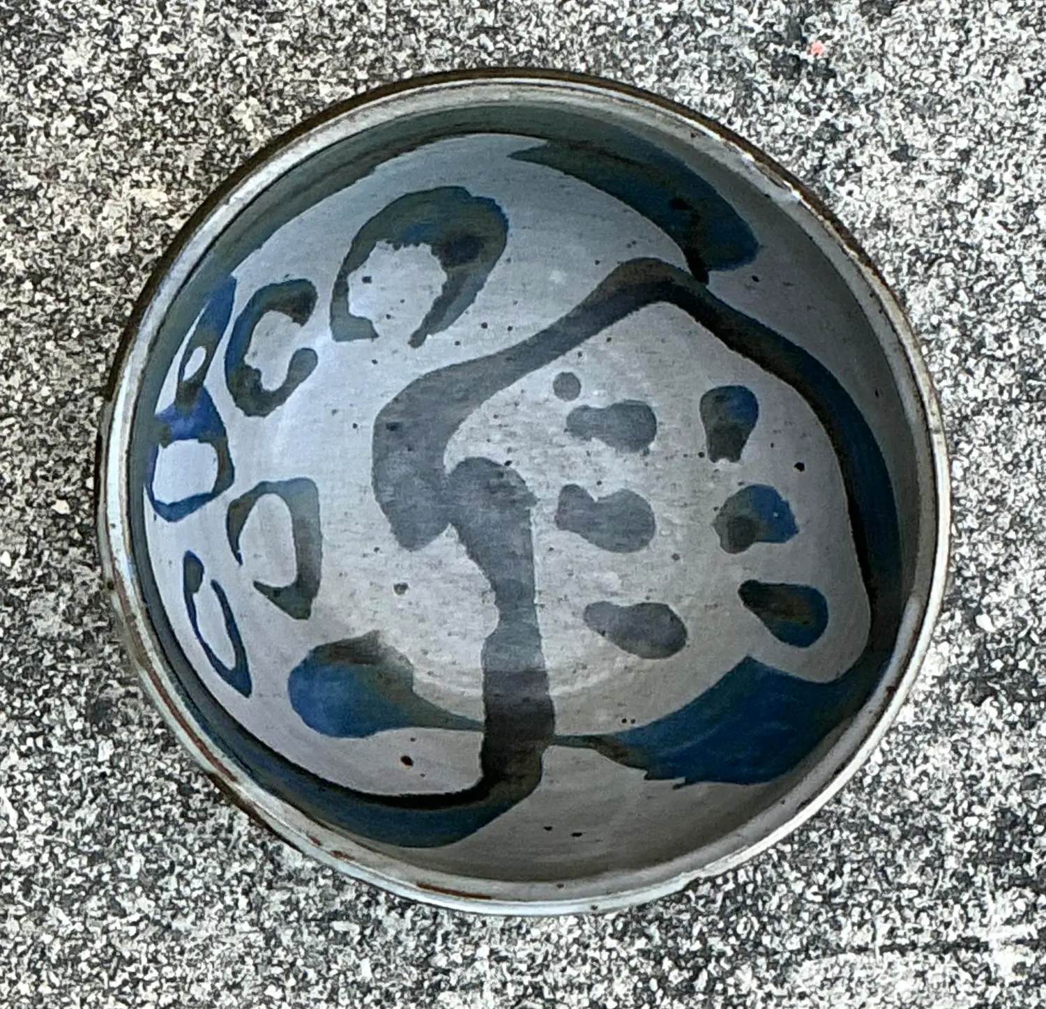 Vintage Original Studio Pottery Bowl - Pottery, 6W x 3H - Detail view