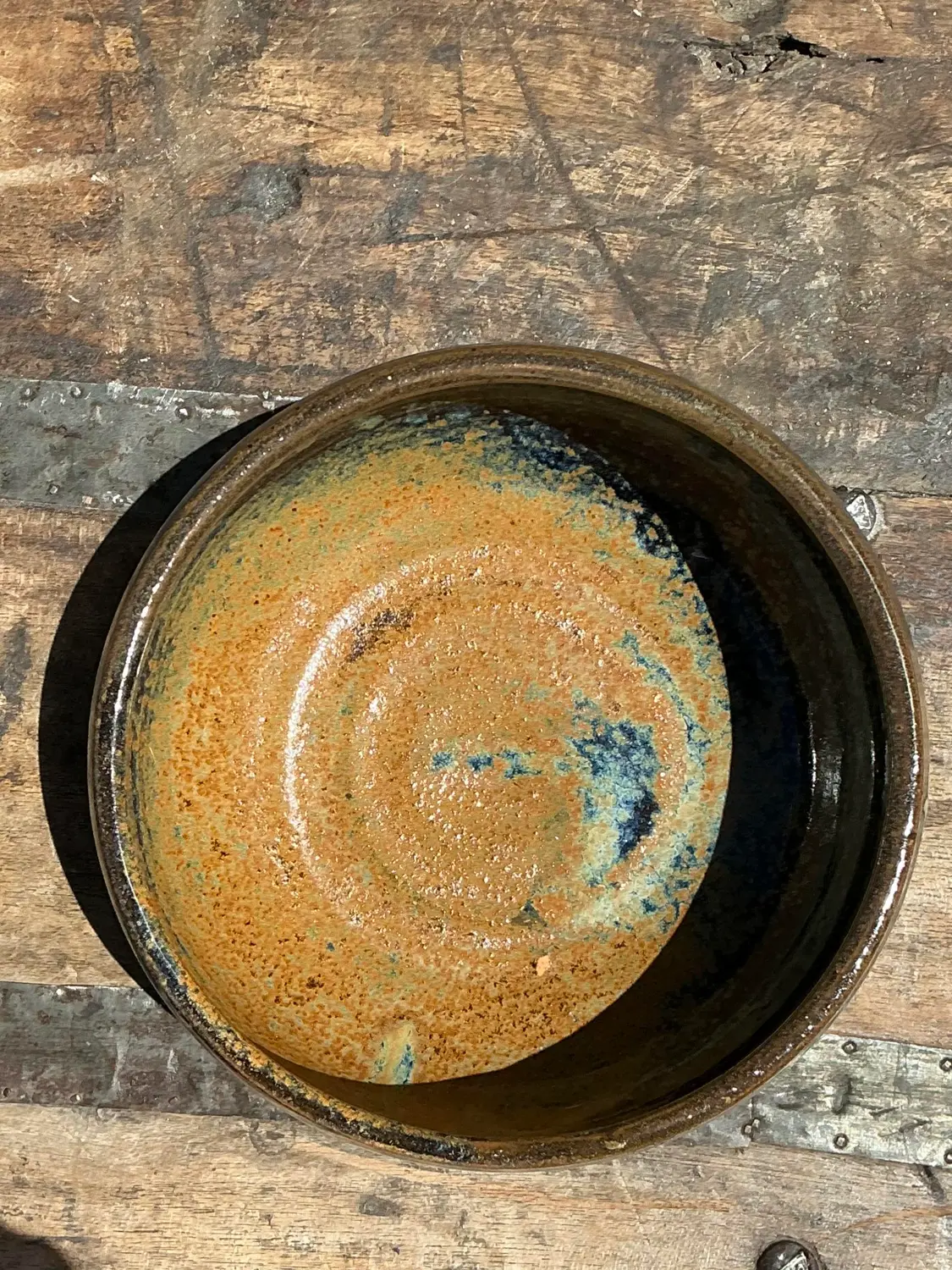 Vintage Original Studio Pottery Bowl - Pottery, 6W x 2.5H - Back view