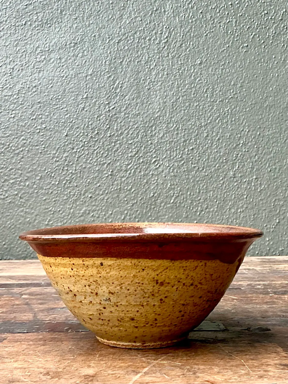 Vintage Original Studio Pottery Bowl - Pottery, 5.25W x 2.5H - Back view