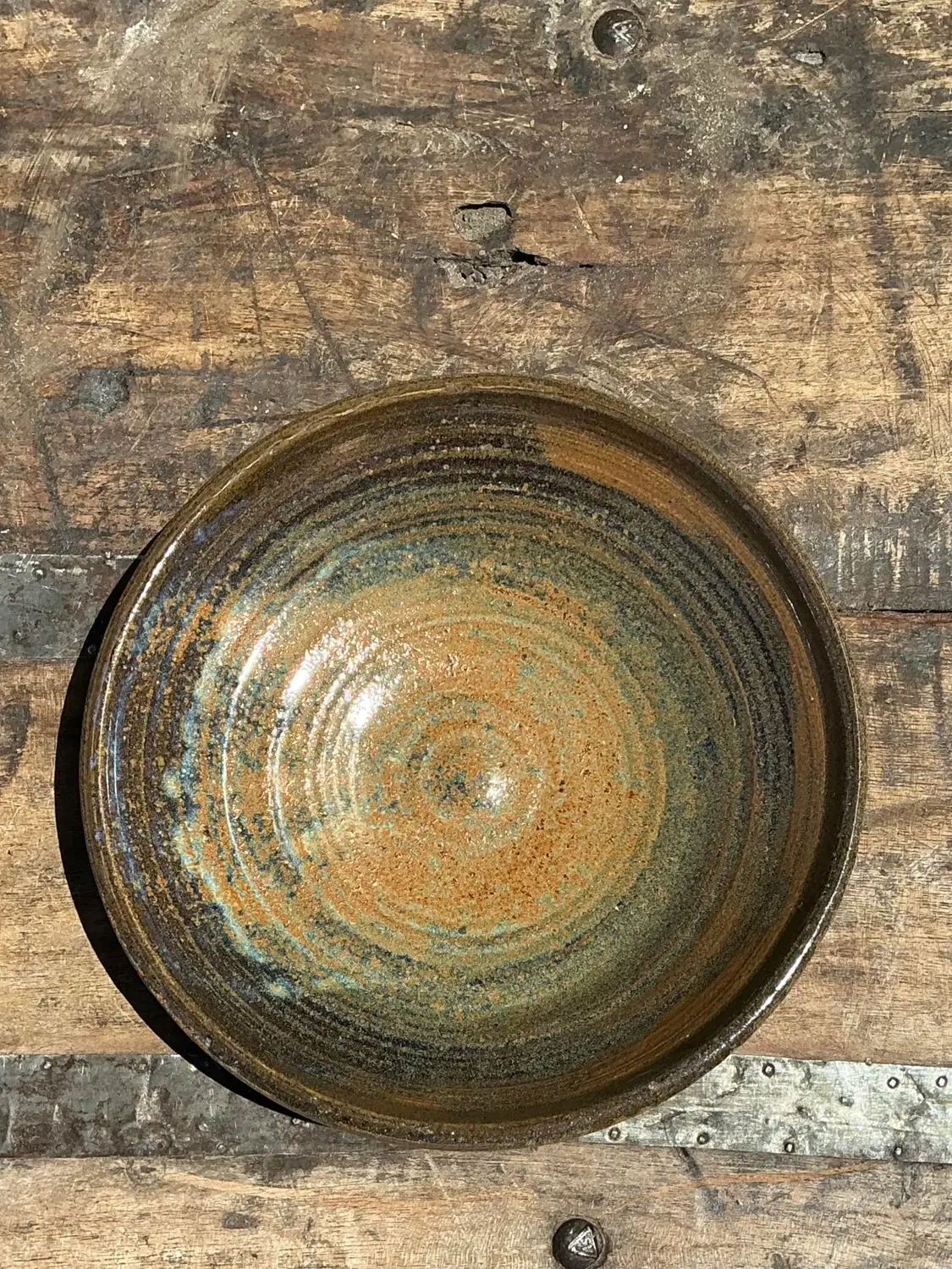 Vintage Original Studio Pottery Bowl - Pottery, 7.5W x 1.75H - Detail view
