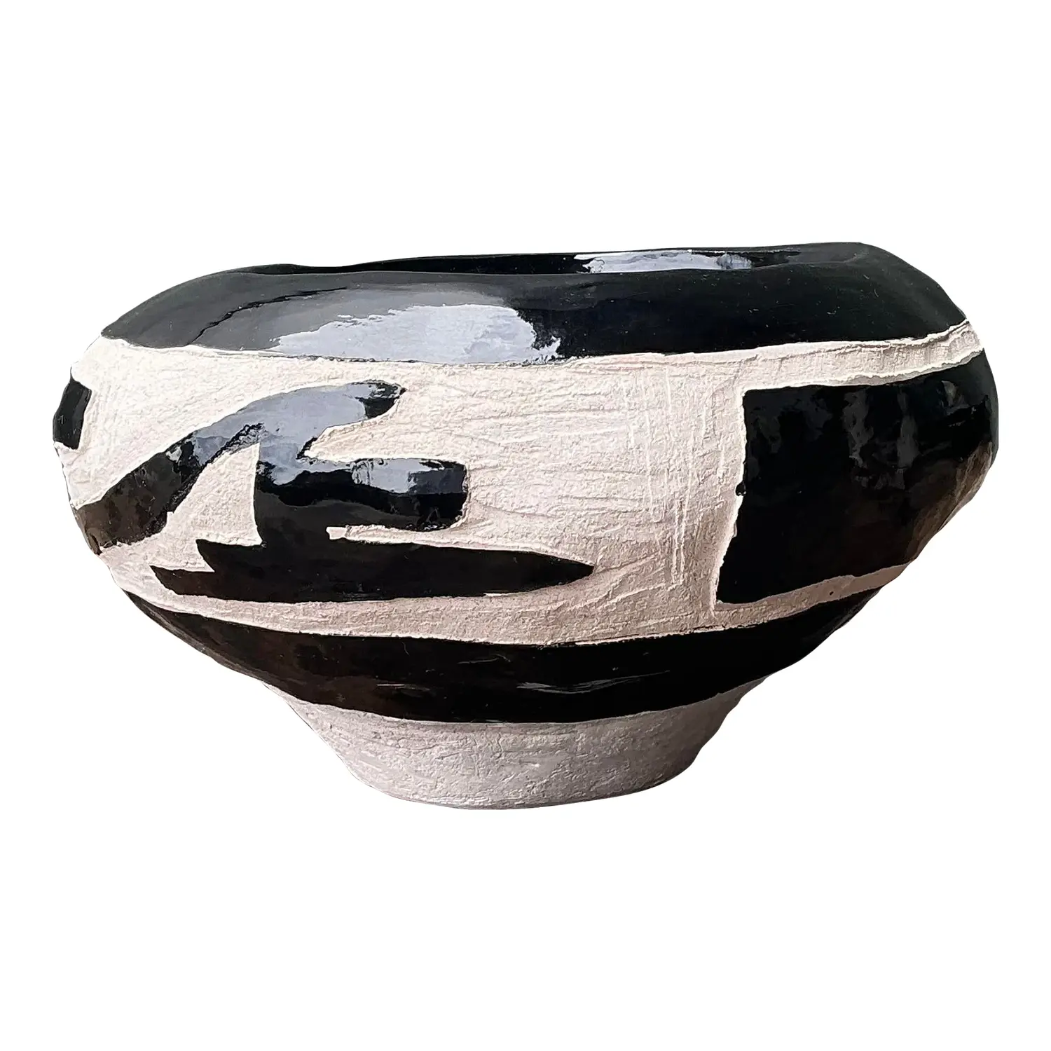 Vintage Original Studio Pottery Coil Vase - Pottery, 9.25W x 5.25H