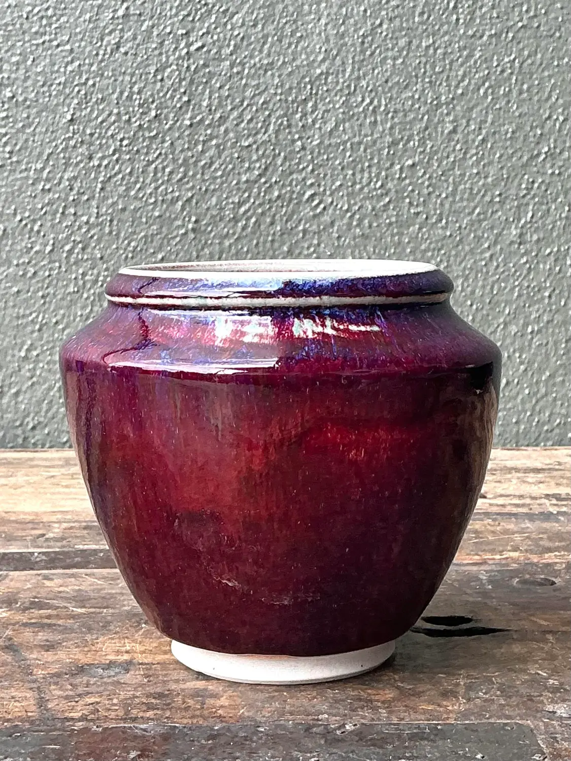 Vintage Original Studio Pottery Pot - Top view