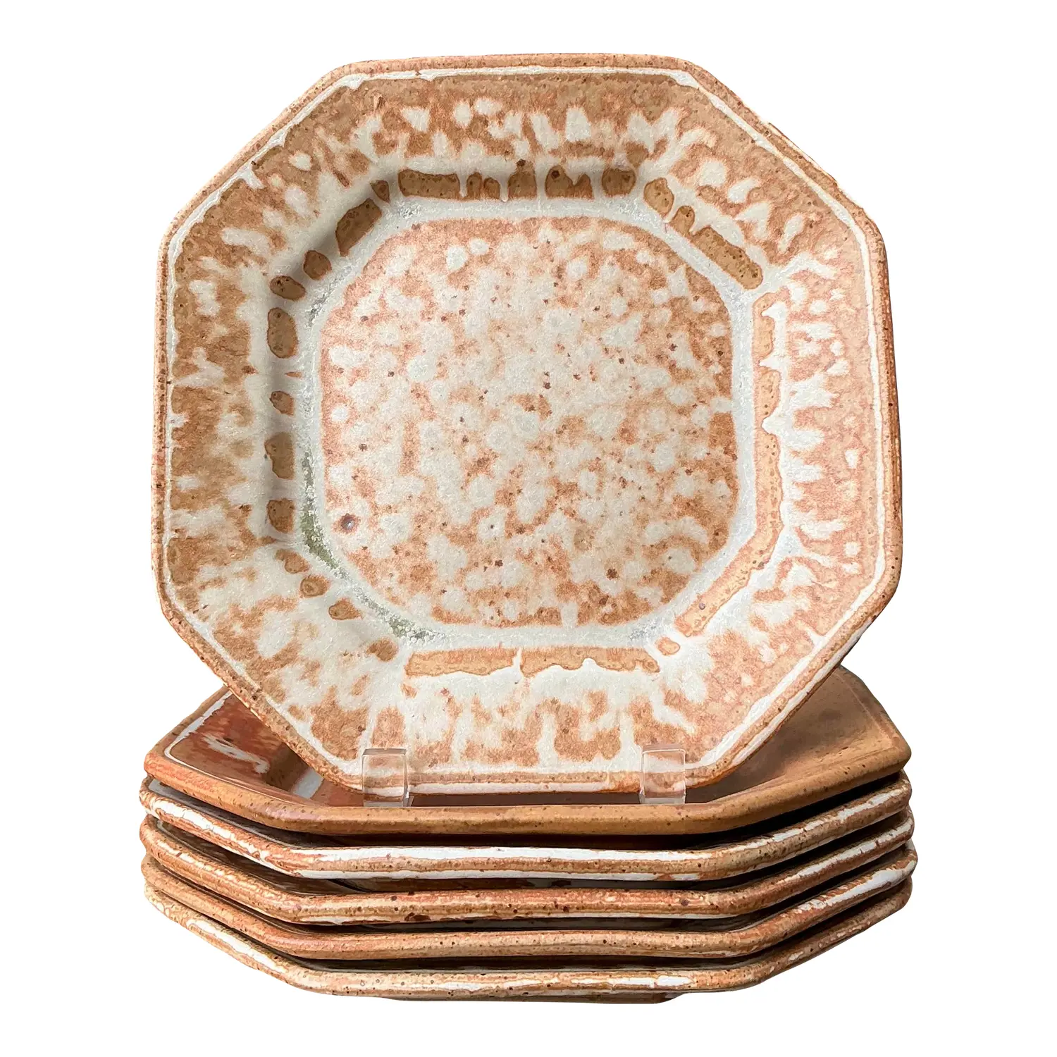 Vintage Original Studio Pottery Salad Plated - Set of 6