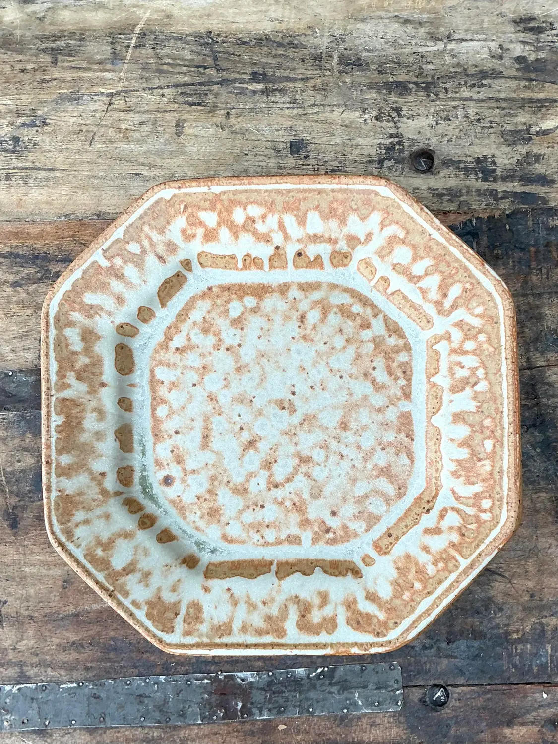 Vintage Original Studio Pottery Salad Plated - Set of 6 - Back view