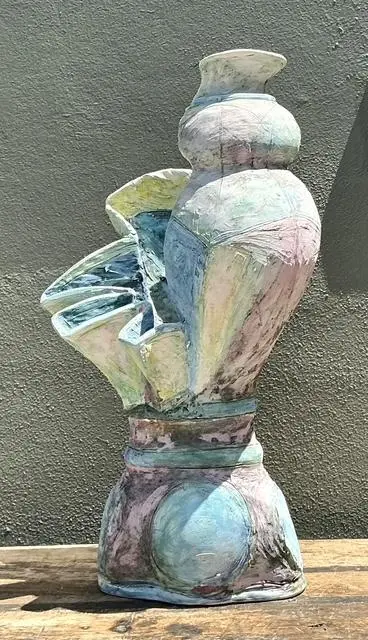Vintage Original Studio Pottery Sculpture - Side view
