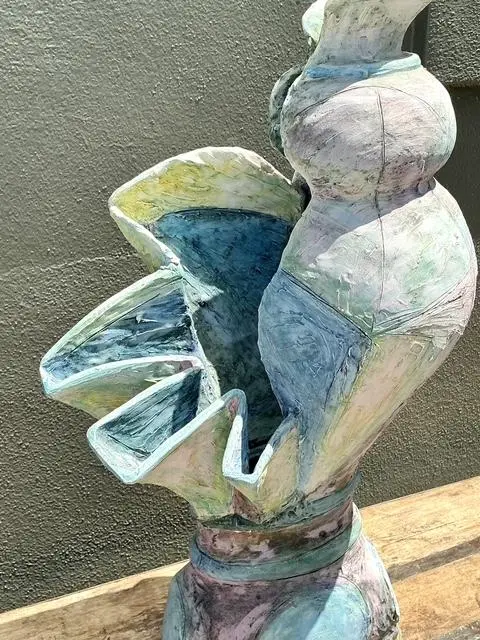 Vintage Original Studio Pottery Sculpture - Top view