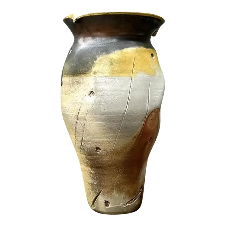 Vintage Original Studio Pottery Skull Vase