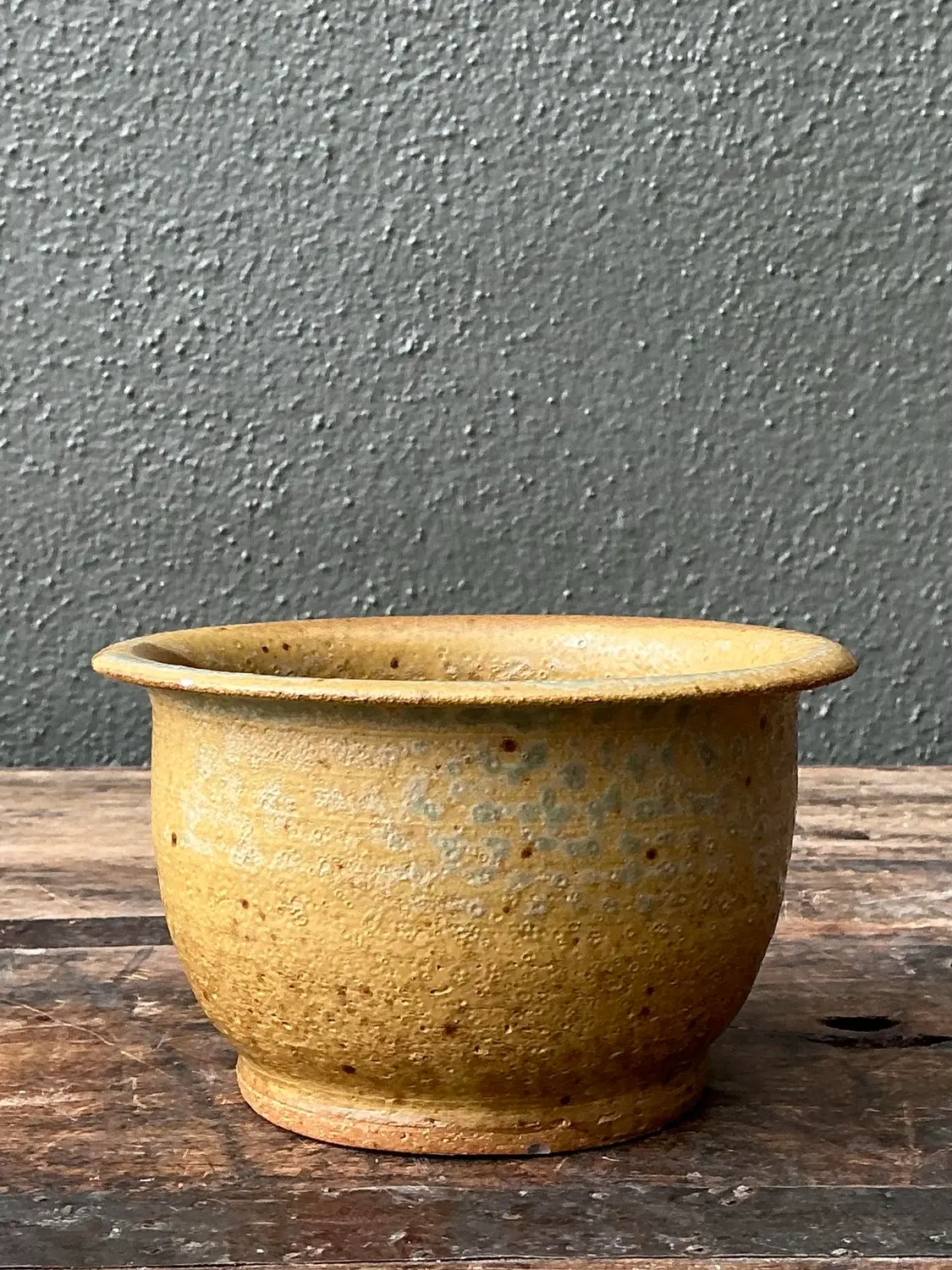 Vintage Original Studio Pottery Speckled Bowl - Side view