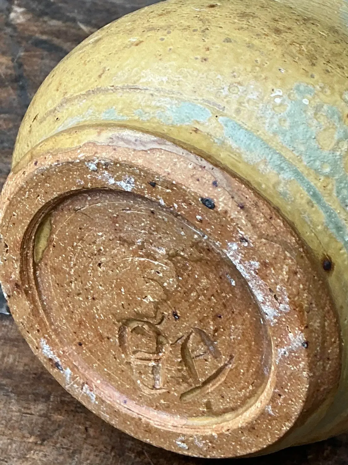 Vintage Original Studio Pottery Speckled Vase - Side view