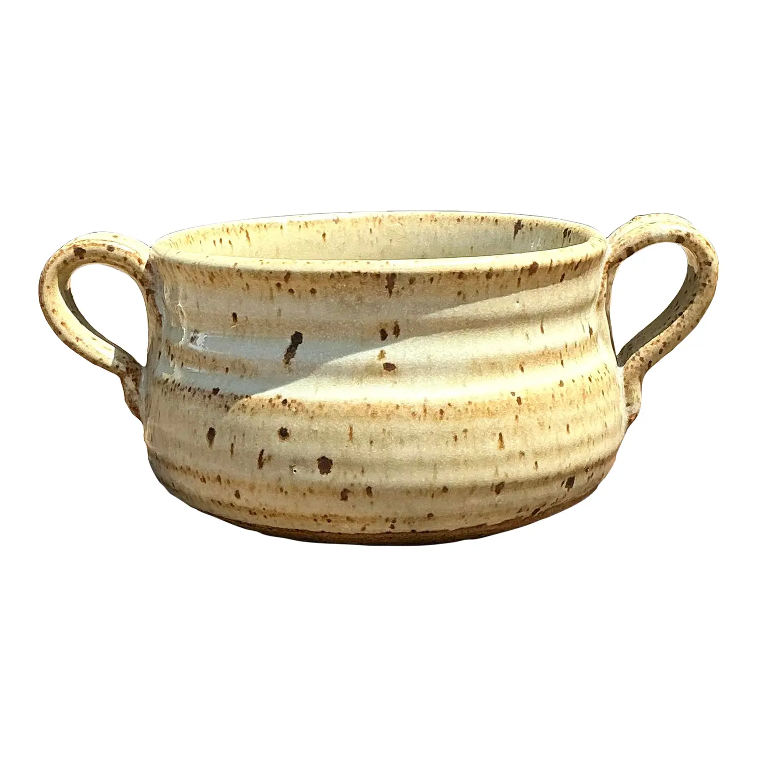 Vintage Original Studio Pottery Two Handle Bowl