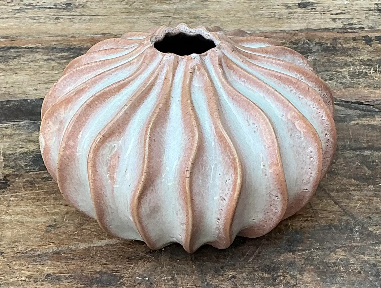 Vintage Original Studio Pottery Vase - Pottery, 5.5W x 3.25H - Back view