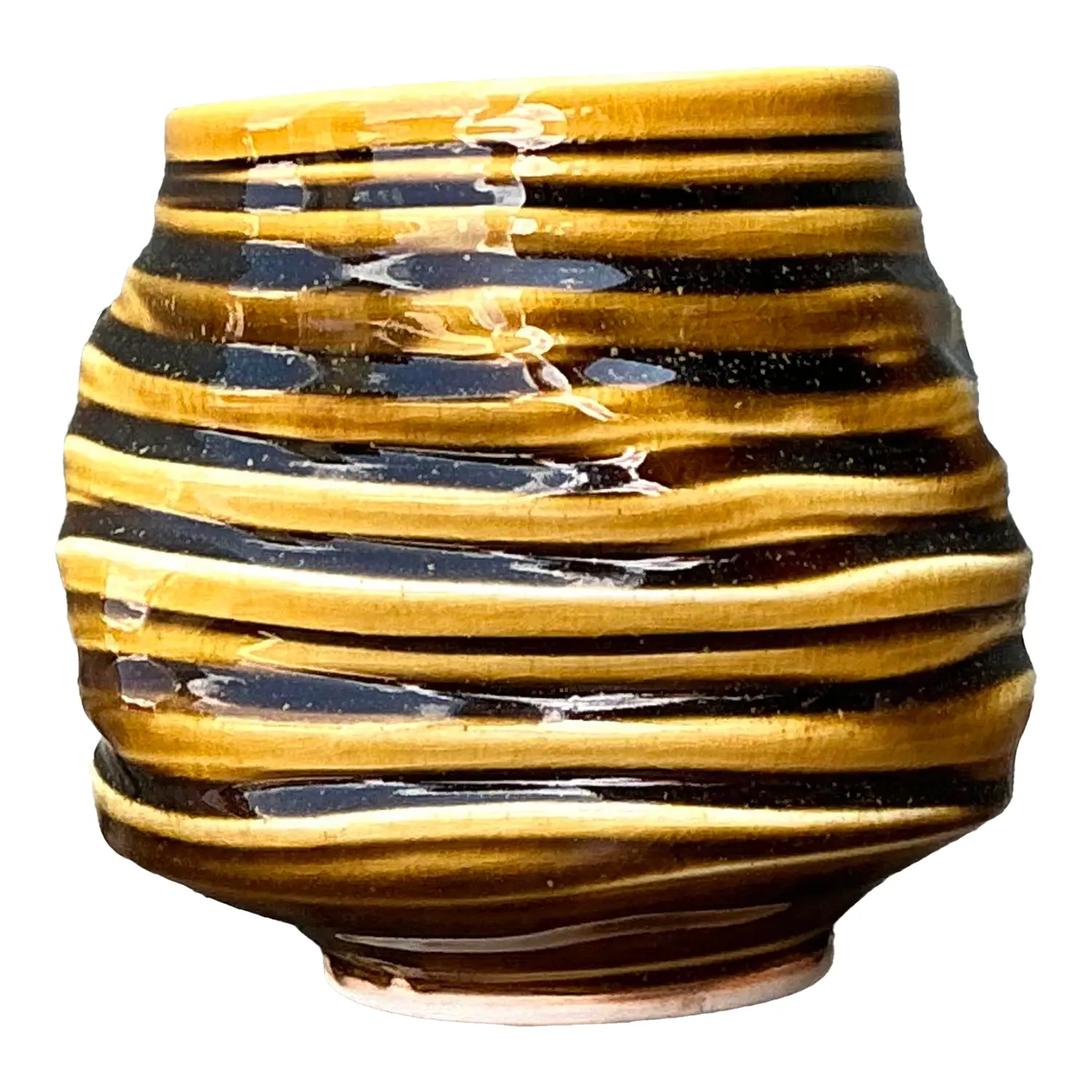 Vintage Original Studio Pottery Vase - Pottery, 4.25W x 4.25H