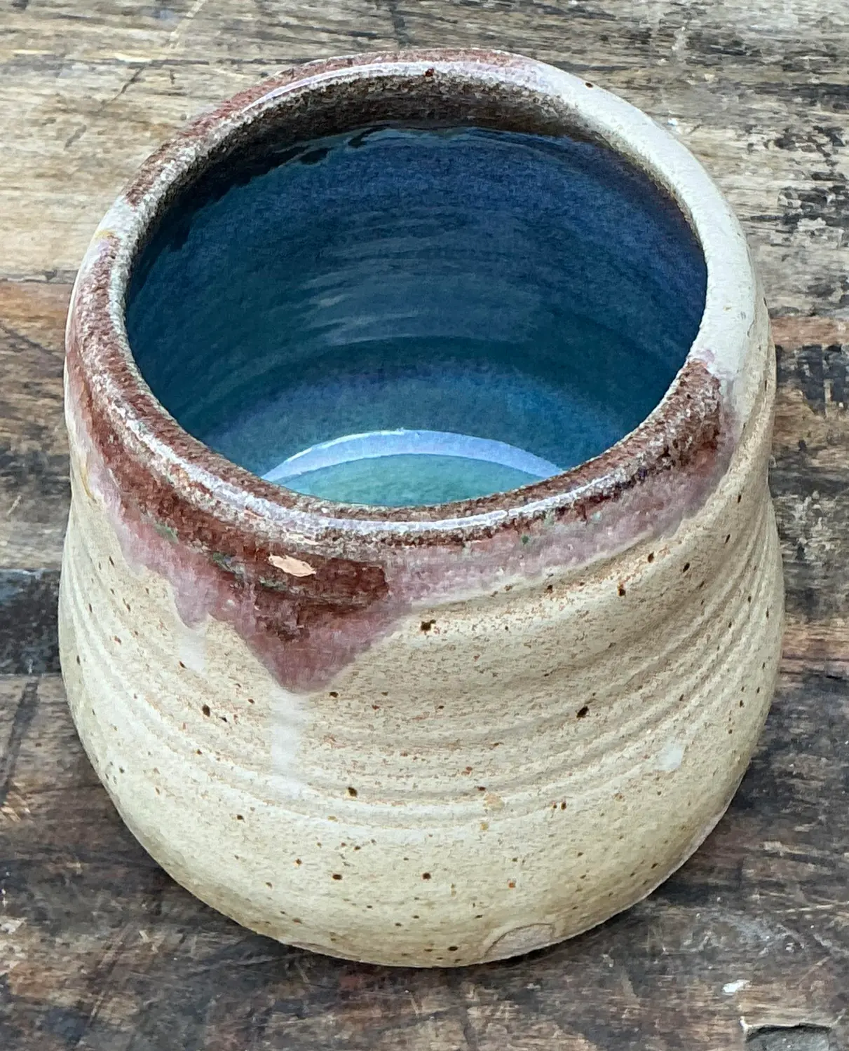 Vintage Original Studio Pottery Vase - Pottery, 5W x 4.75H