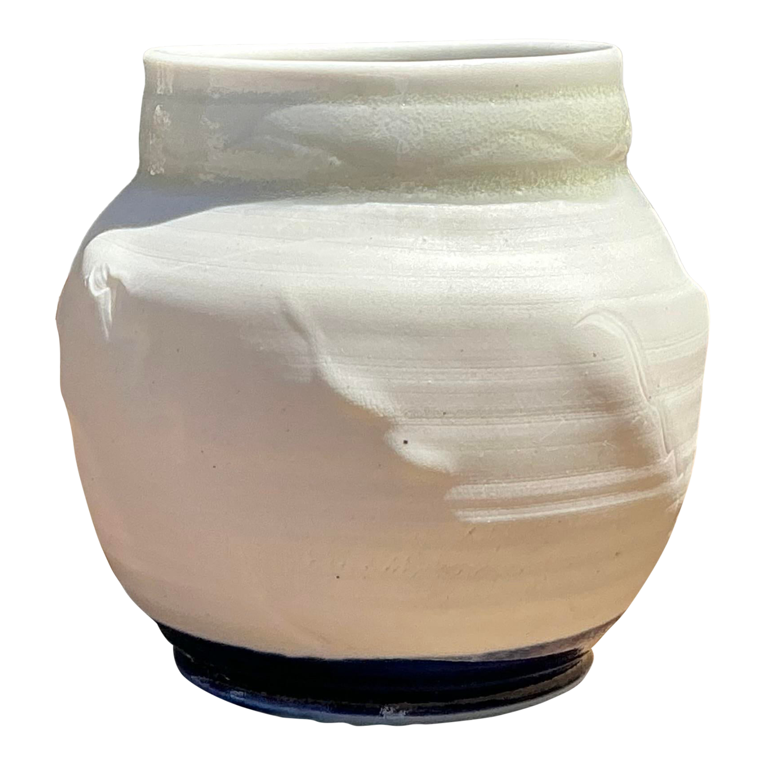 Vintage Original Studio Pottery Vase - Pottery, 3.75W x 3.75H - Detail view